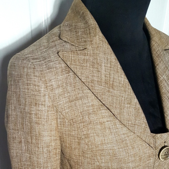 Lafayette 148 Wool Linen Blend 3/4 Sleeve Jacket - Picture 2 of 8